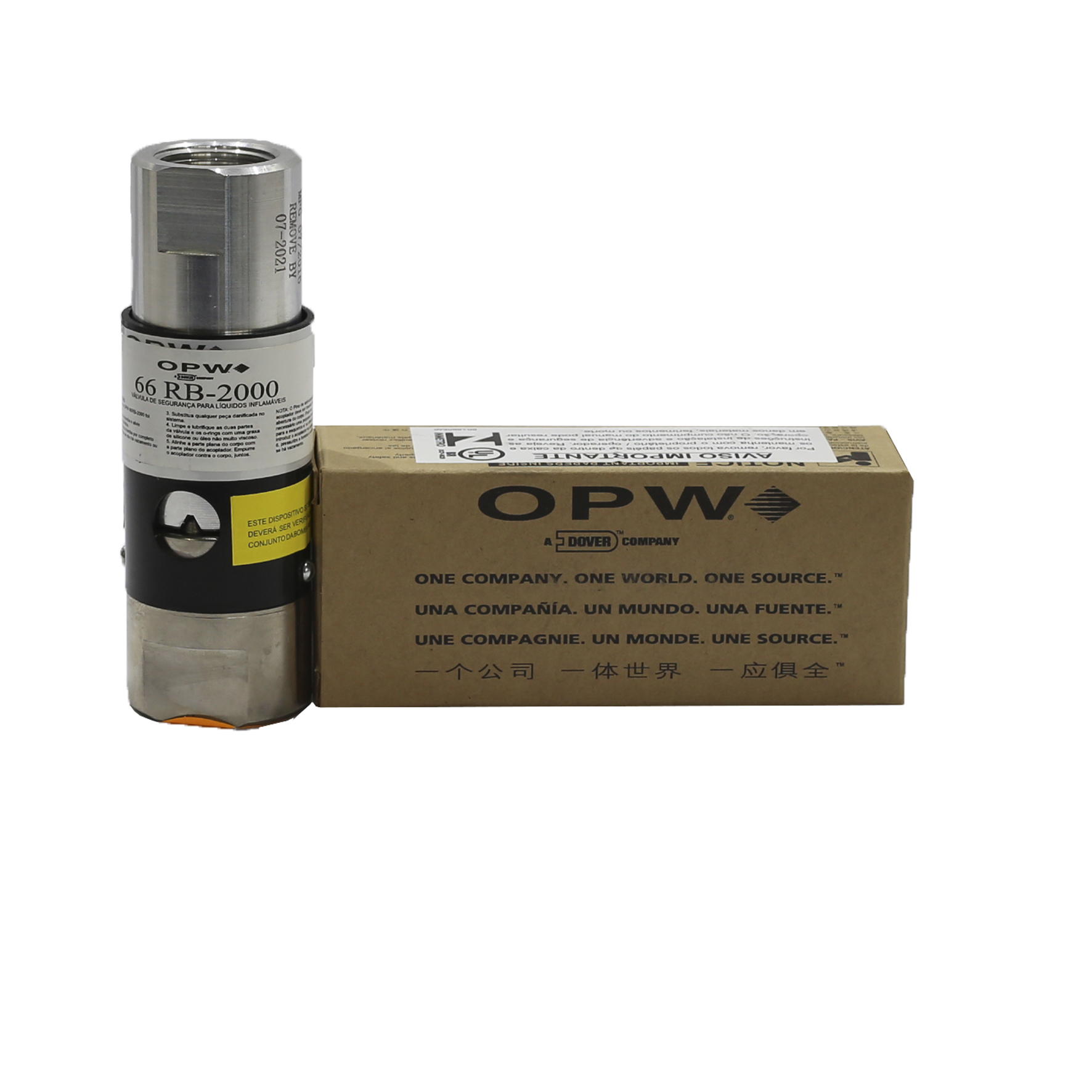 Válvula Breakaway Reconectável para Diesel Gasolina Querosene Etanol OPW MIX-66-RB Entrada Macho e Fêmea 1 Pol NPT