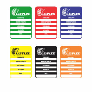 Kit de Adesivos para Identificação Grande Lupus MLP-0100 com 12 unidades