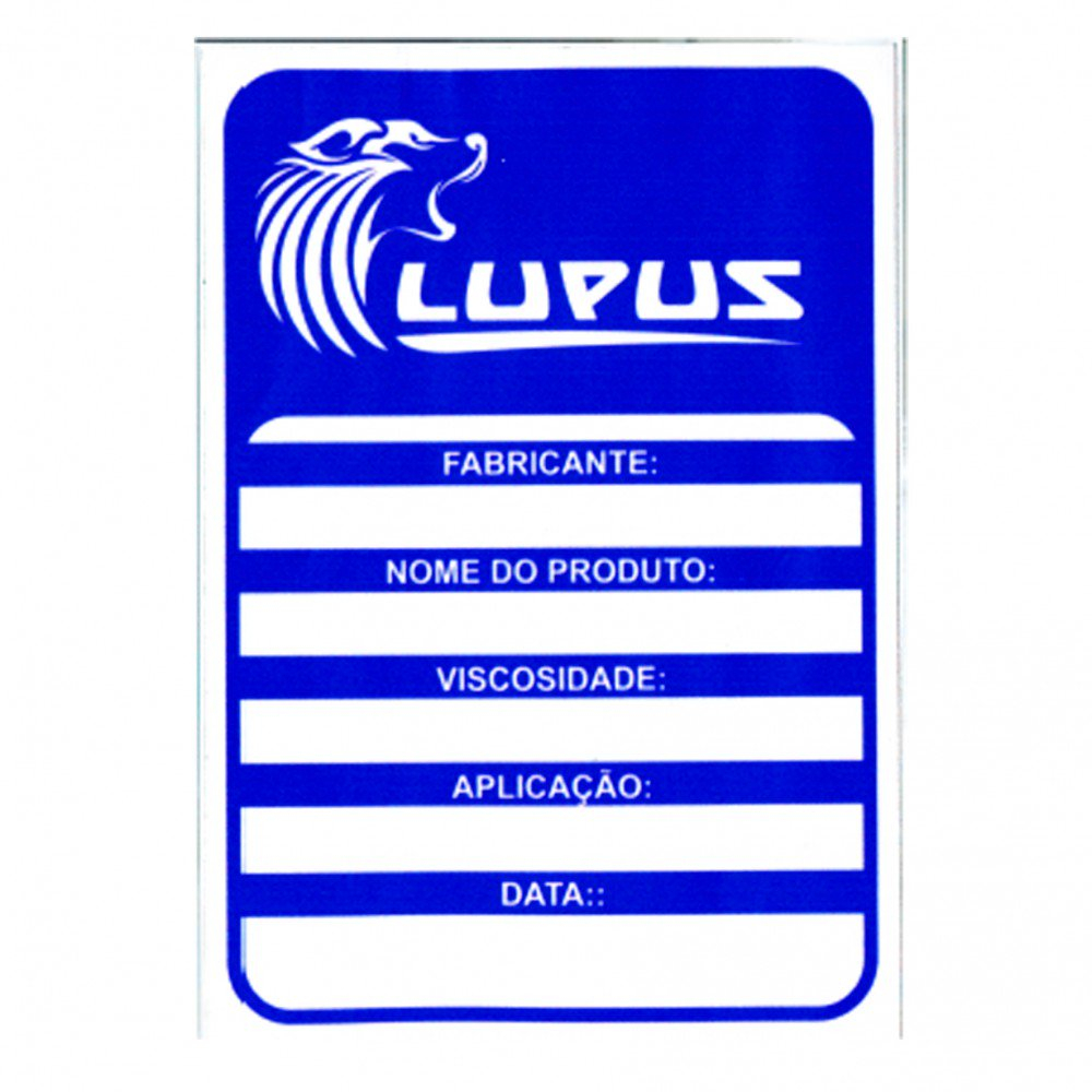 Adesivo para Identificação Grande Lupus 0103 Azul
