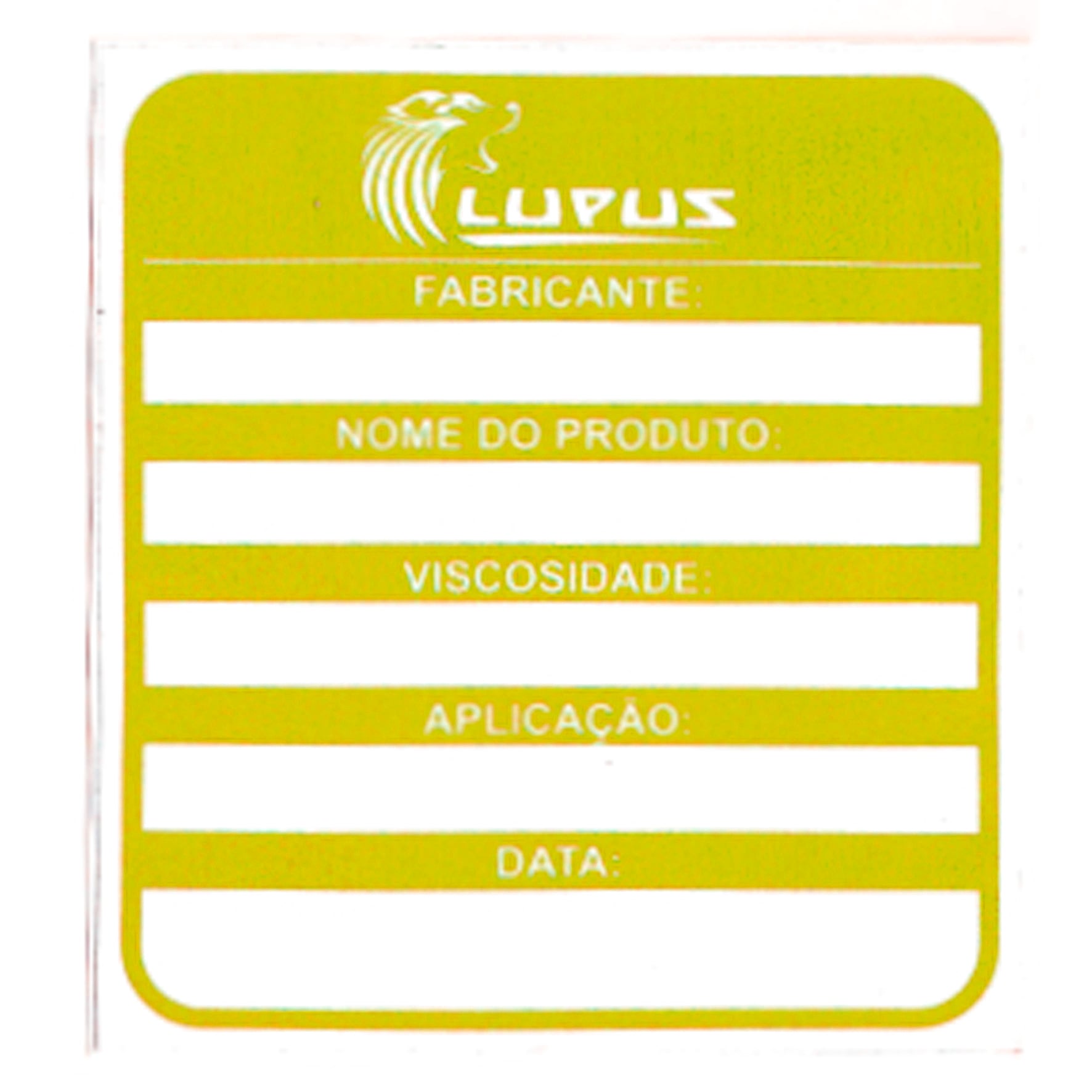Adesivo para Identificação Médio Lupus 0114 Amarelo