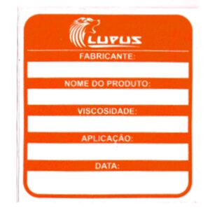 Adesivo para Identificação Médio Lupus 0116 Laranja