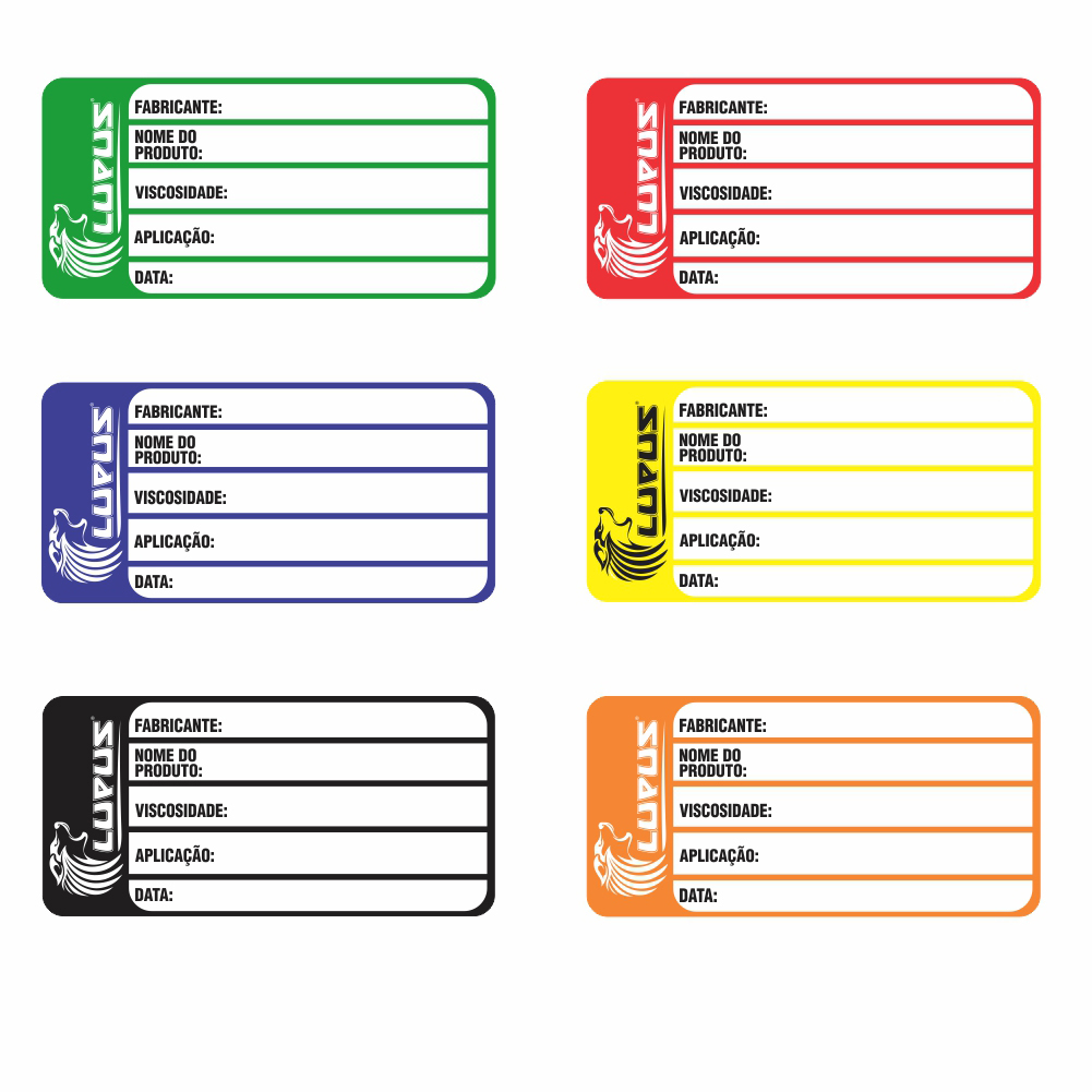 Kit de Adesivos para Identificação Pequeno Lupus MLP-0120 com 120 unidades