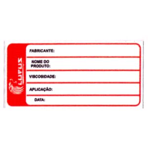 Adesivo para Identificação Pequeno Lupus 0122 Vermelho