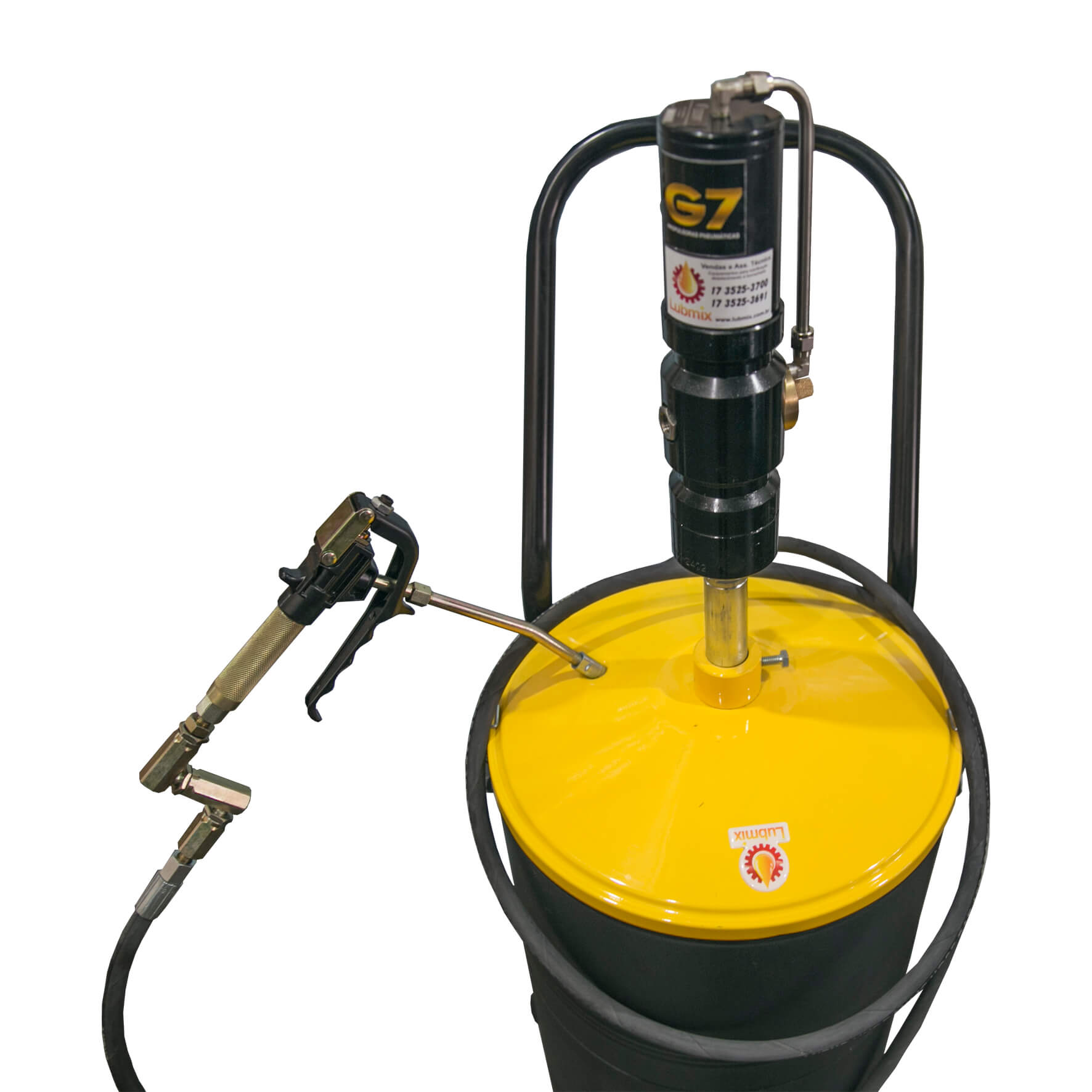 Engraxadeira Pneumática para Graxa Lupus MLP-9010-G7-ENGRA com Carrinho e Reservatório de 50 Kg 1600GPM - Imagem 2
