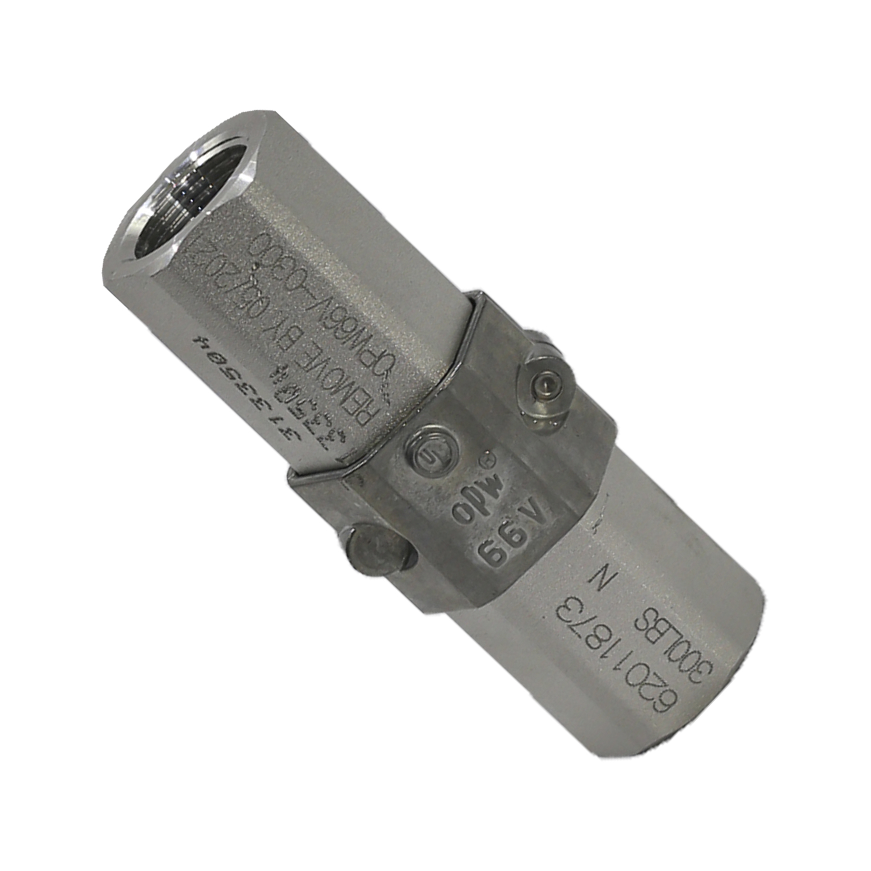 Válvula Breakaway Não Reconectável para Diesel Biodiesel Gasolina Querosene Etanol Metanol OPW MIX-66 Entrada Macho e Fêmea 3/4 Pol NPT