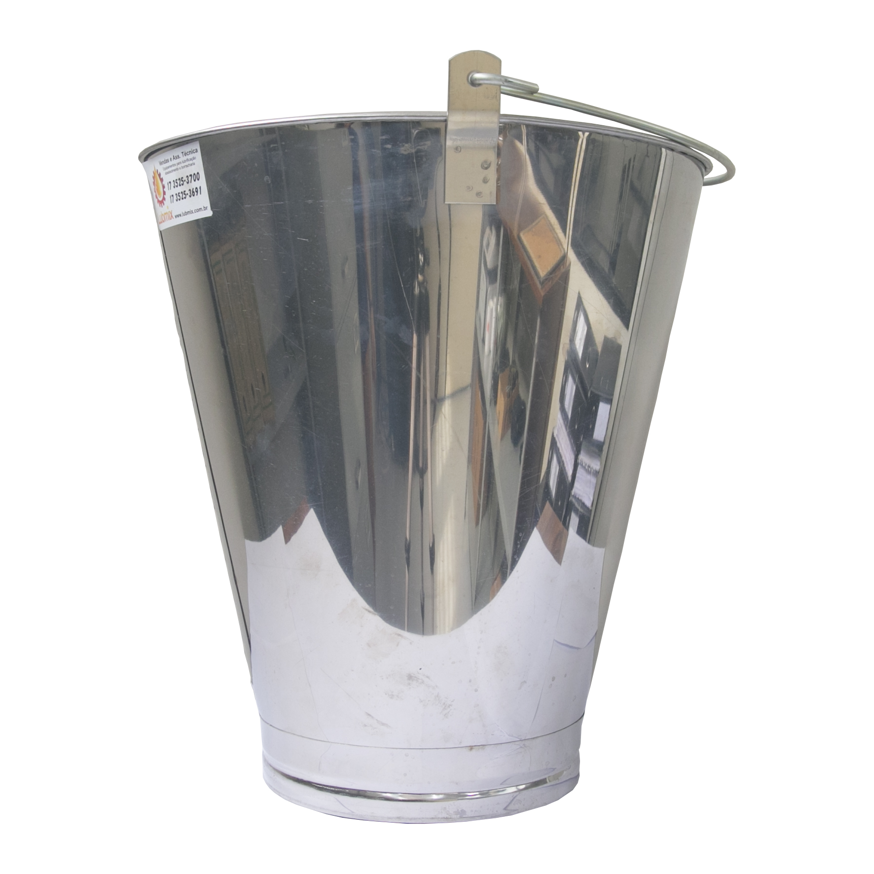 Balde Graduado INOX Lubmix 2044 Capacidade 15 Litros - Imagem 3