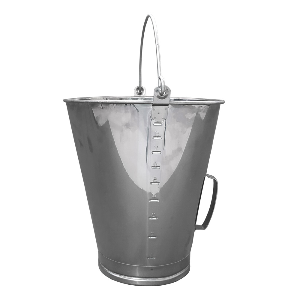 Balde Graduado INOX com Bico e Alça Lubmix MIX-BG10B Capacidade 10 Litros