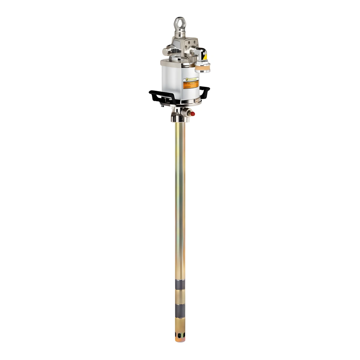 Propulsora Pneumática 40:1 Ecodora com Alta Vazão de 10kg/min, Vedações em Poliuretano para Óleo e Graxa – Adaptável à Tambor de 180kg a 220kg MIX-116F401