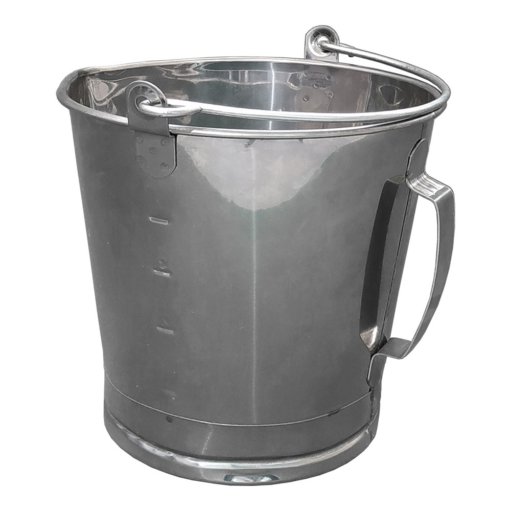 Balde Graduado INOX com bico Lubmix MIX-BG5B Capacidade 5 Litros