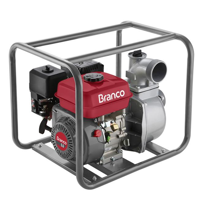 Motobomba Partida Manual para Água Branco B4T-705 Autoescorvante 60 m3/h Motor 5,5CV Sucção 3 Pol Recalque 3 Pol