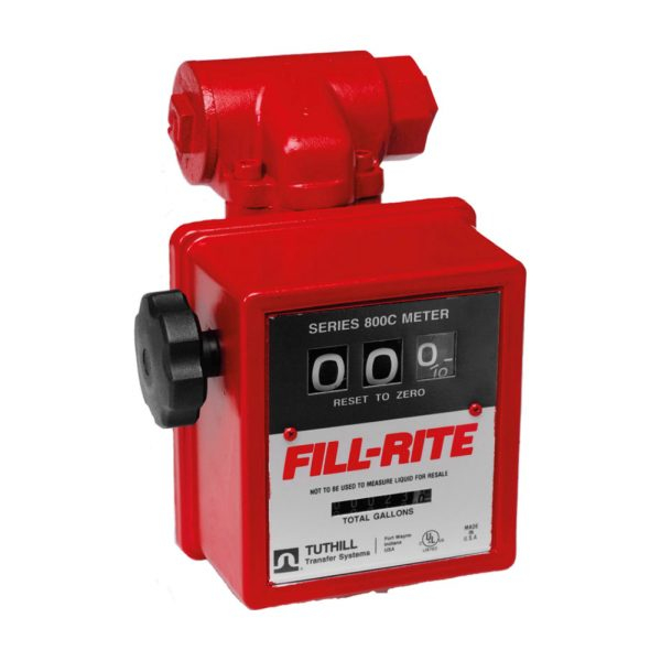Medidor Mecânico à Prova de Explosão com Filtro para Diesel Gasolina e Querosene Fill-Rite 2100A-MDF de 3 Dígitos 76LPM 1 Polegadas NPT