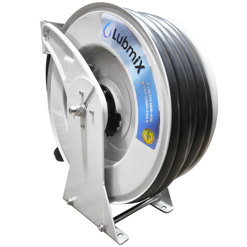 Carretel Automático para Óleo Lubrificante ou Água Lubmix MIX-1134015M com 15MT Mangueira Ø 3/4 Pol