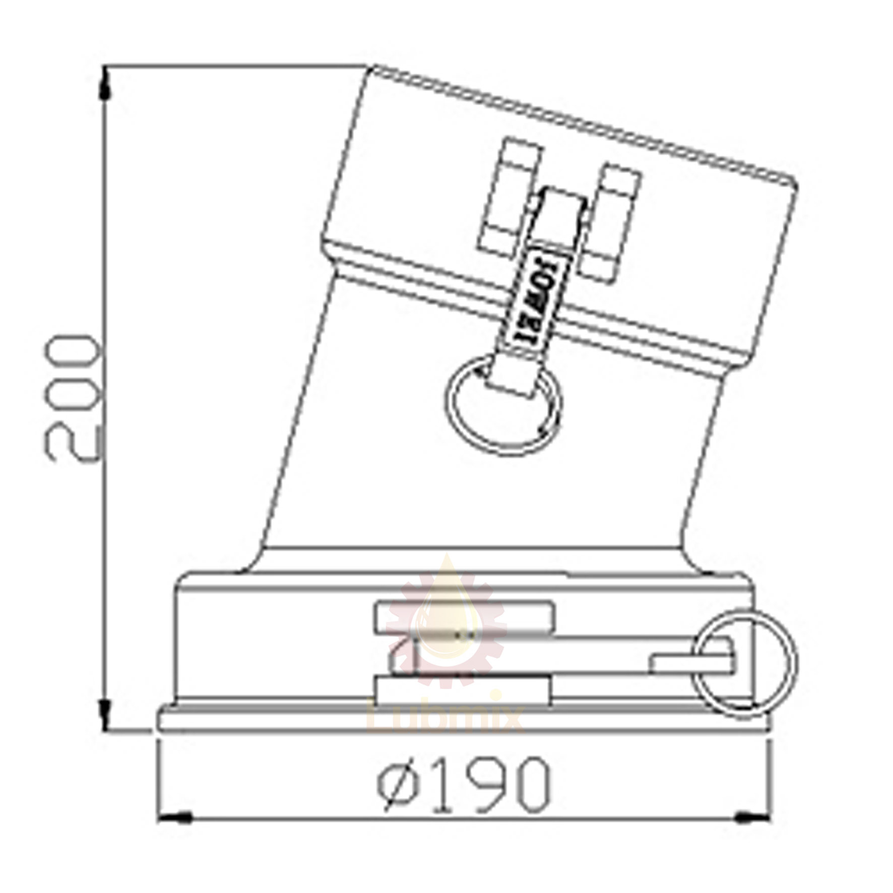 Cachimbo Jowei 361-64 6x4Pol para Descarga de Combustível - Imagem 2