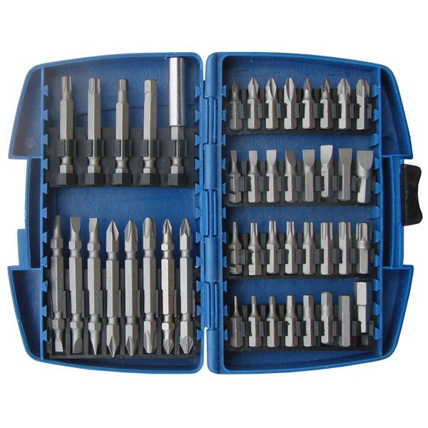 Jogo de Bits Bremen 6225 com 45 peças em Aço Acompanha Adaptador p/bits