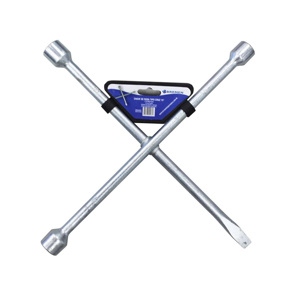 Chave para Roda tipo Cruz Bremen 8274 em Aço Forjado para Apertar e Afrouxar Porcas