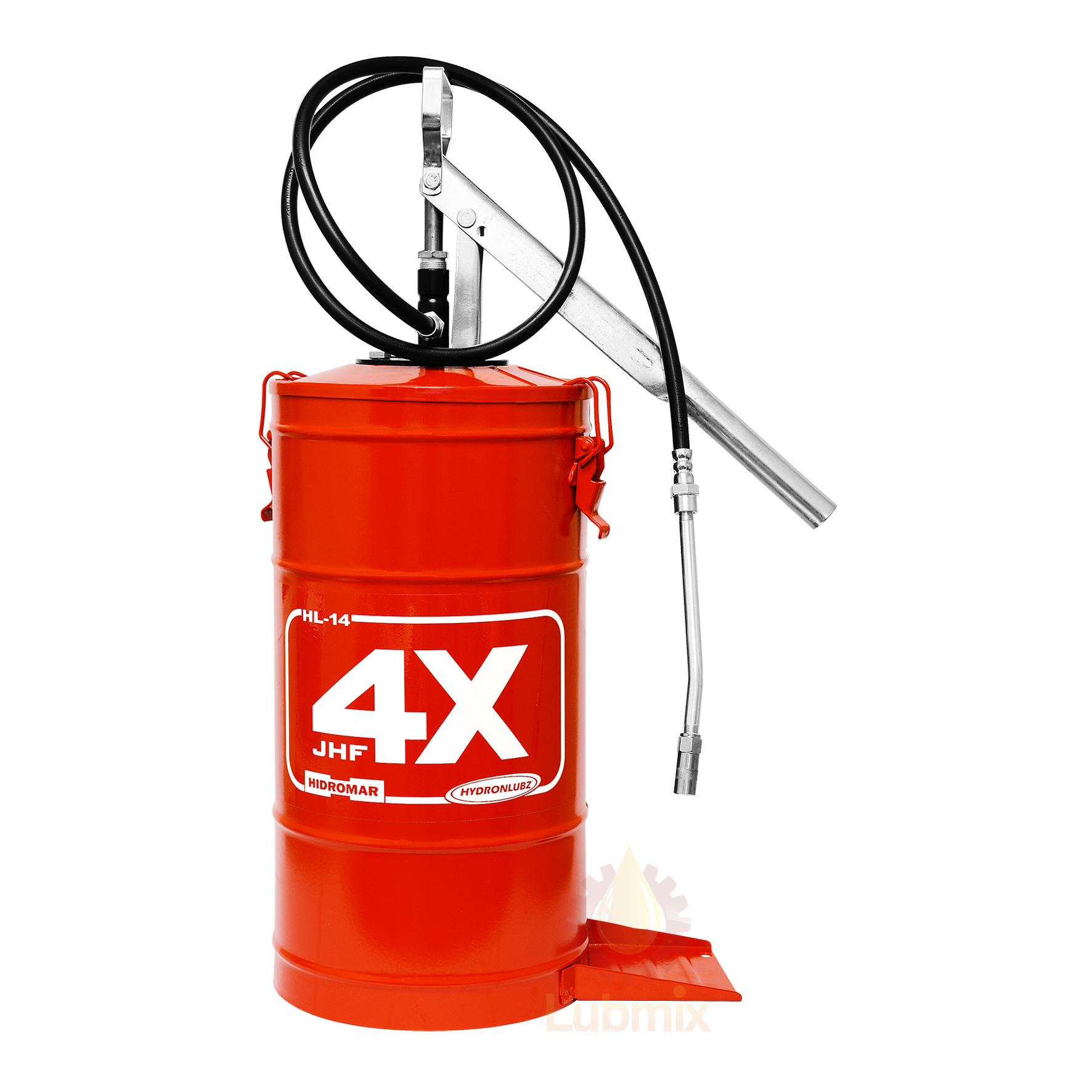 Bomba manual para graxa Hydronlubz MHD-8485 com reservatório para 14 Kg