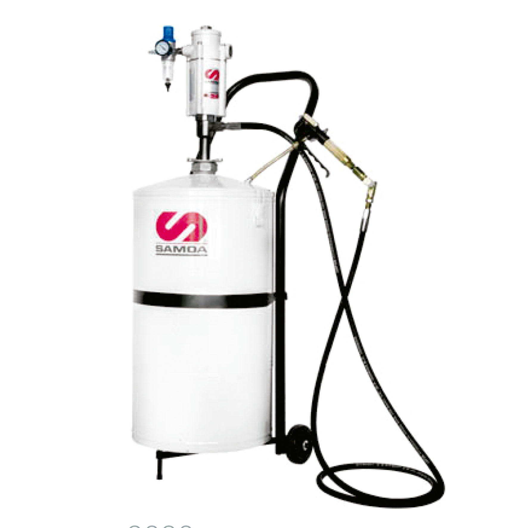 Engraxadeira Pneumática Gigante para Graxa Samoa MLP-9030-ENGRA com Carrinho e Reservatório de 50 Kg 1200GPM