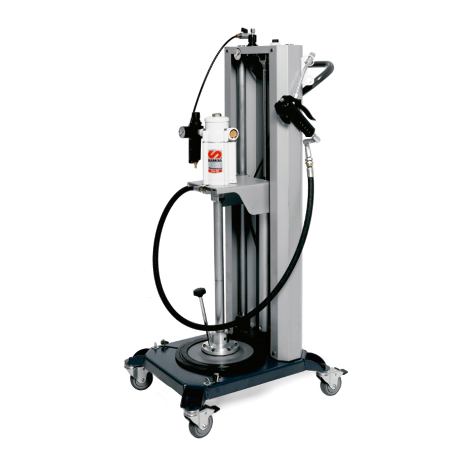 Elevador Móvel Pneumático para Compactação de Graxa 9110-VS Adapt tambor de 20 Kg