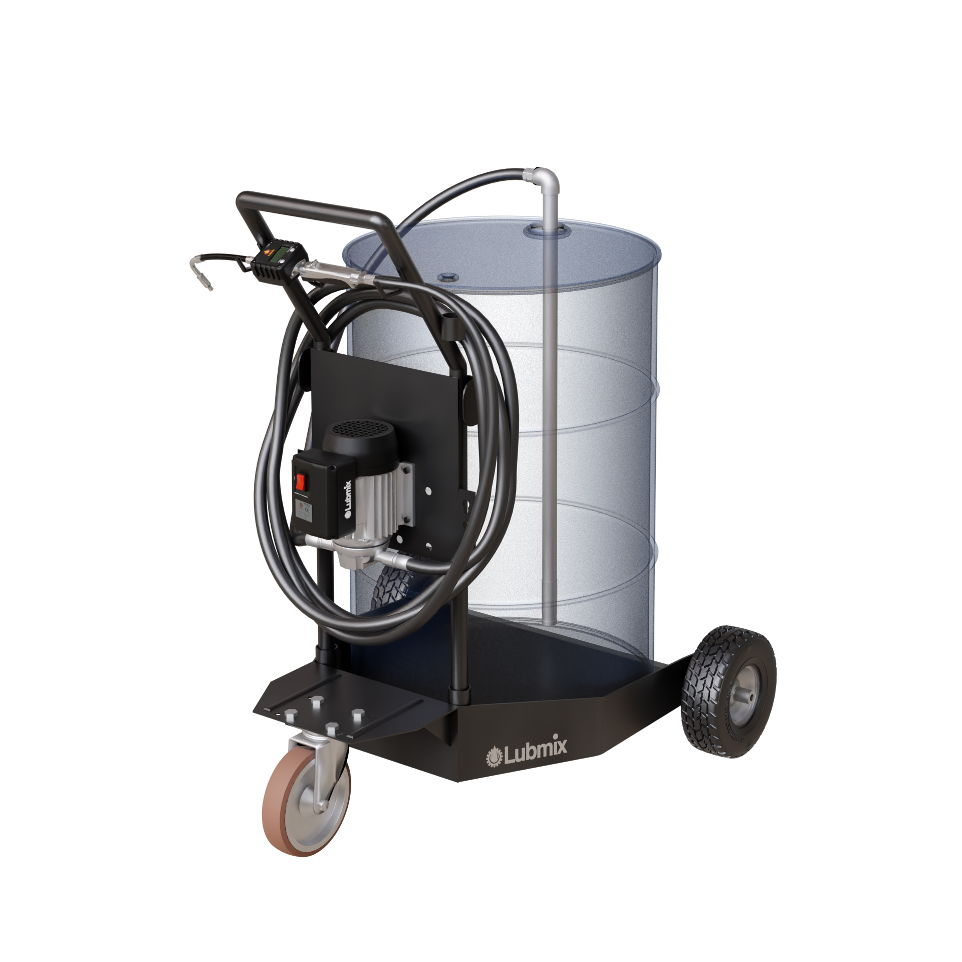 Unidade Móvel Elétrica com Medidor Digital para Óleo Lubrificante Lubmix MIX-9122-MD 10 mts de Mangueira Ø 1/2 Pol 25 L/min