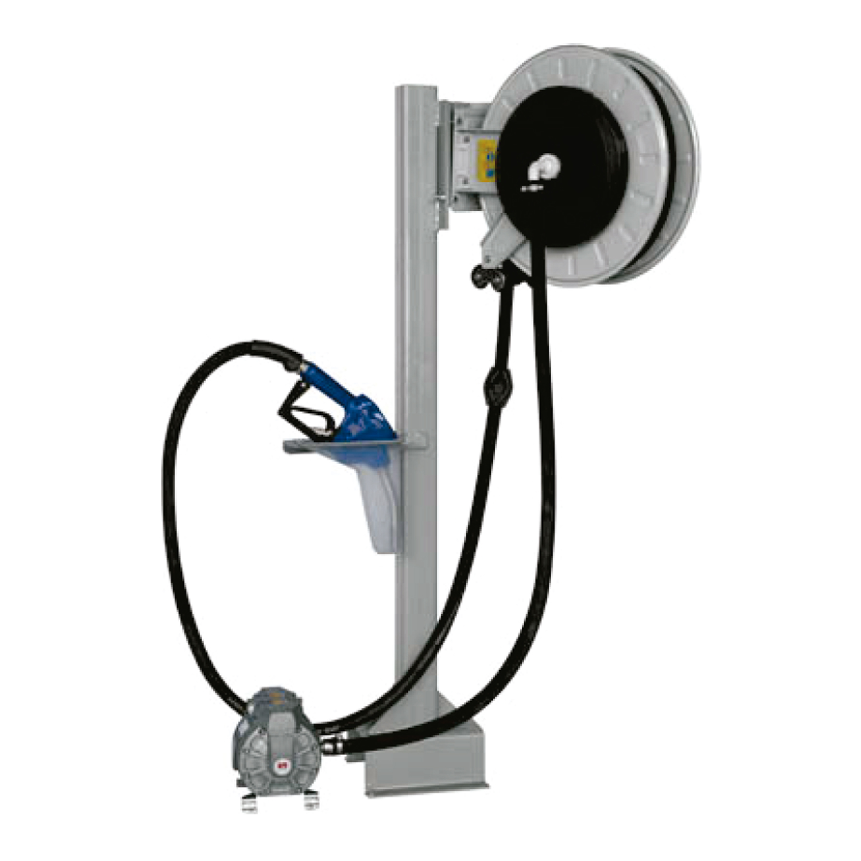 Unidade de Transferência Pneumática de Arla 32 à Granel Lupus 9197-GC 50LPM com Bico Automático e Carretel