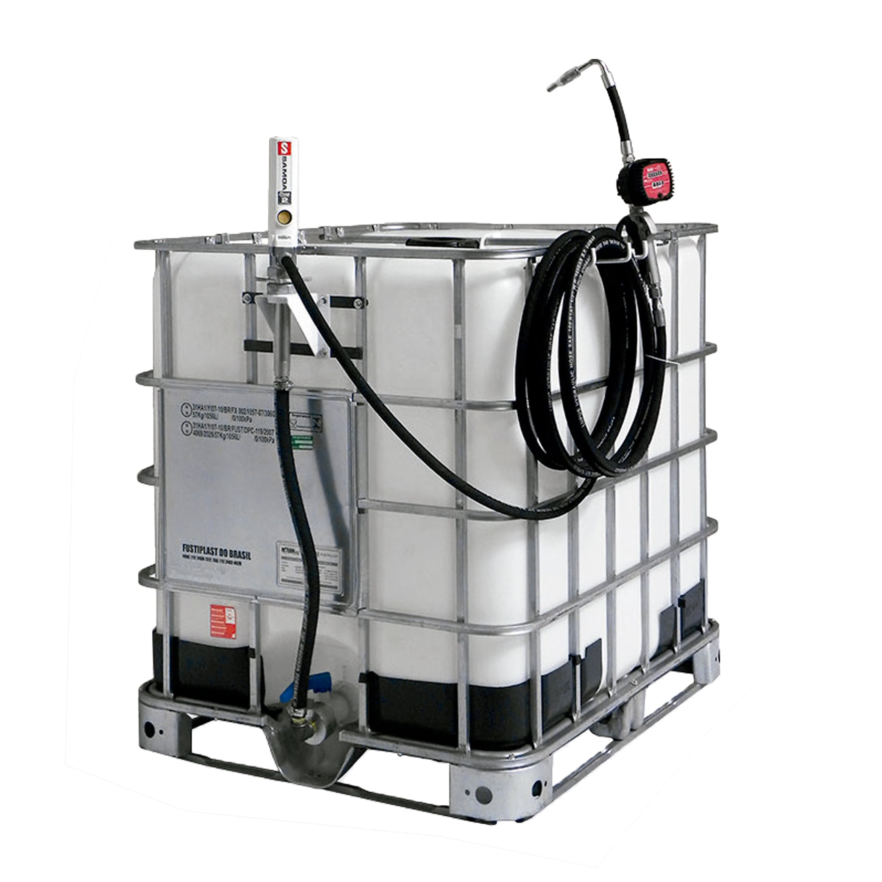 Unidade de Abastecimento Samoa 9302-M Med Mecânico 10M Mang 1-2Pol IBC 1000LT 35LPM