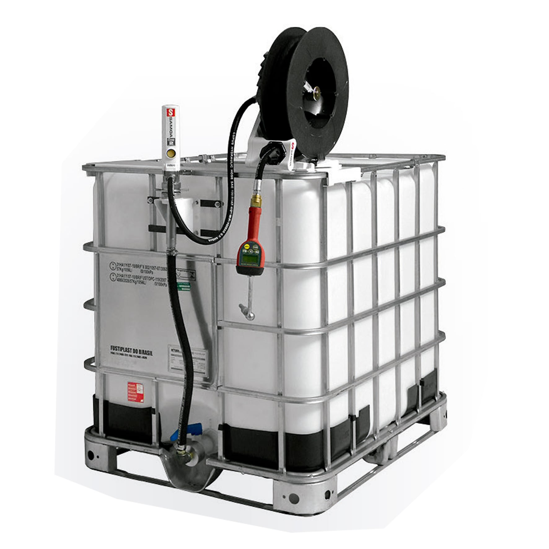 Unidade de Abastecimento Samoa 9302-PC Med Prog Carretel 10M Mang 1-2Pol IBC 1000LT 35LPM