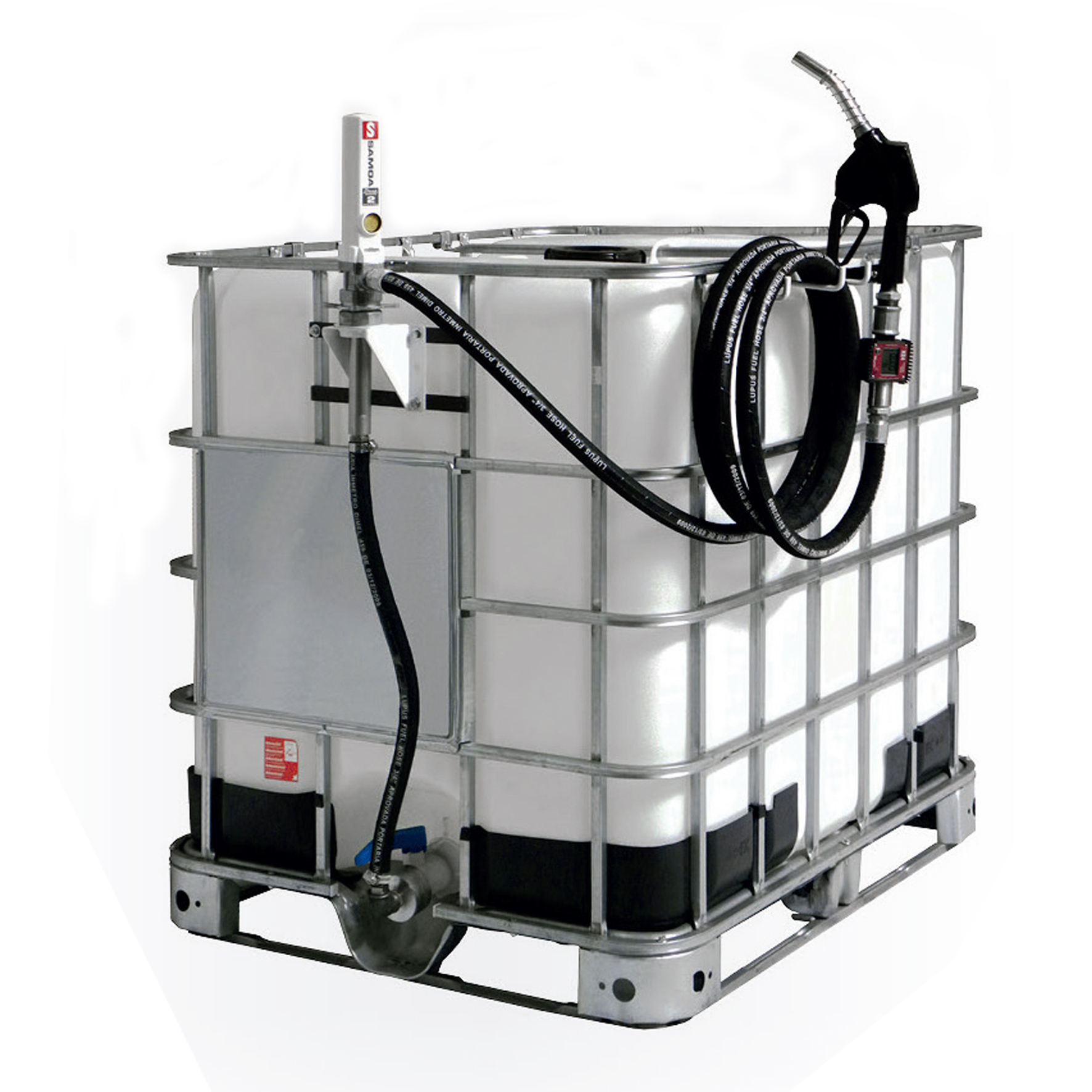 Unidade de Abastecimento Pneumática Piusi 9303-D 60LPM Cap 1000L com Medidor Digital e Bico Automático