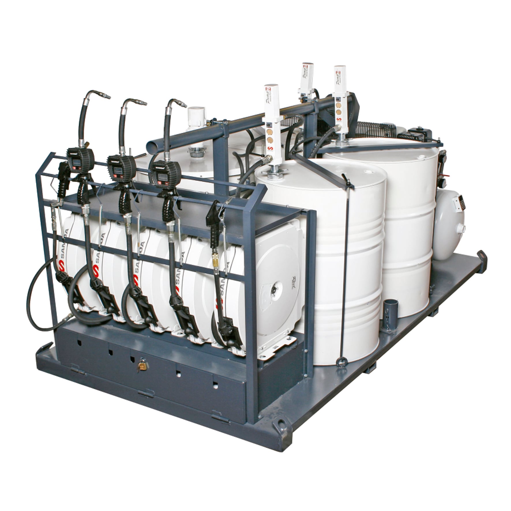 Plataforma 2x1 Master Samoa 9410 com 3 Propulsoras para Óleo e 1 para Graxa 200L