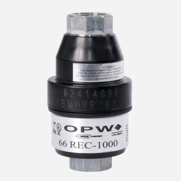 Válvula Breakaway Reconectável para Diesel Gasolina Querosene Etanol OPW MIX-66REC Entrada Macho e Fêmea 3/4 Pol NPT