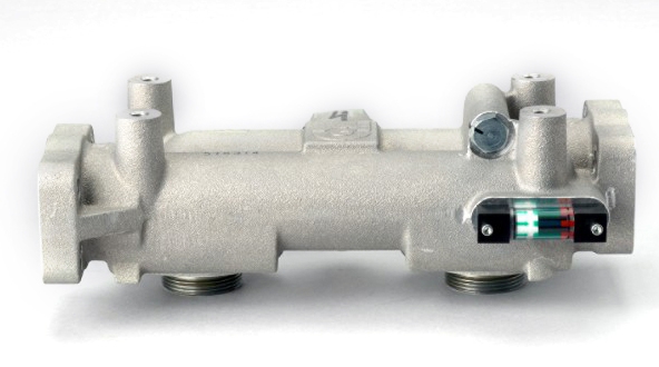 Cabeçote Duplo Donaldson 9180-I 1 1-2 Polegadas NPTF SAE 4 para Diesel e Óleo Lubrificante Bolt Com Bypass e Indicador de Saturação
