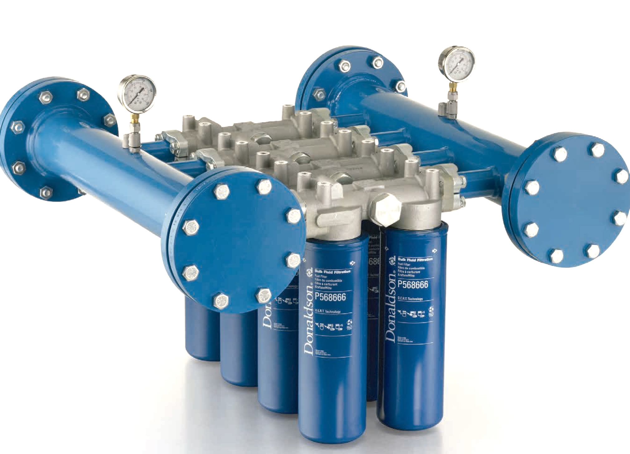 Cabeçote para Instalação em Linha Donaldson 9180-N com Capacidade de 08 Elementos Filtrantes 1893LPM