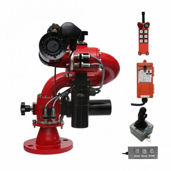 Canhão Monitor Remoto de Combate a Incêndios Lupus F2301 com Acessórios 24V Alcance 45M Ø 15 L/segundo