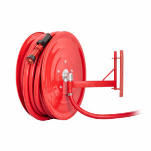 Carretel Manual Basculante para Combate a Incêndio Lupus MLP-F2403 com 30 metros de Mangueira