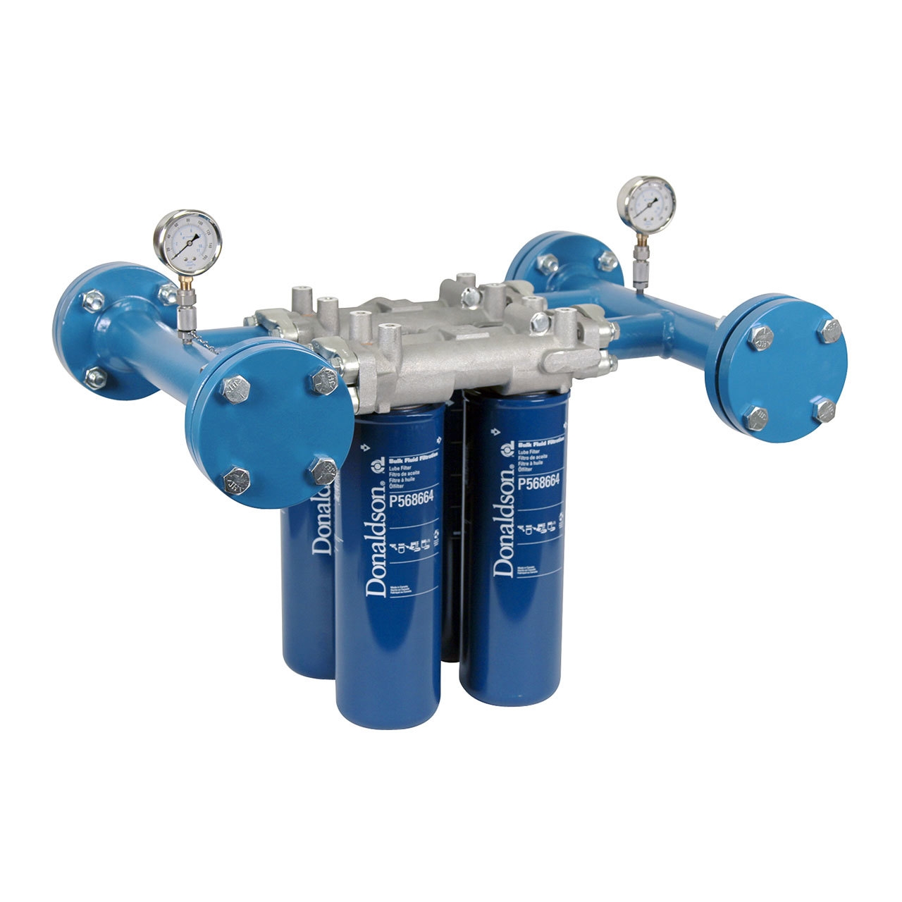 Cabeçote para Instalação em Linha Donaldson com Capacidade de 04 Elementos Filtrantes 946LPM MIX-CPIL4F