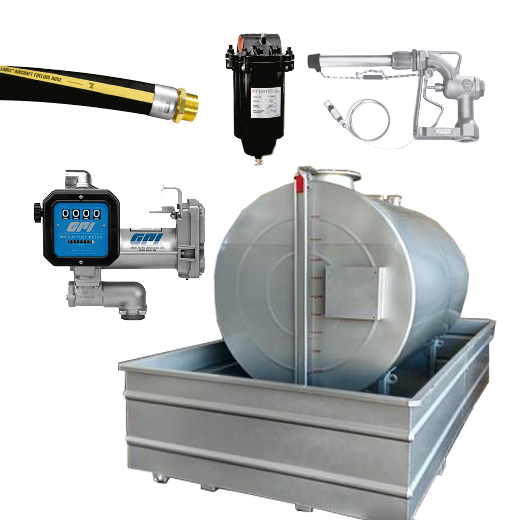 Kit para Abastecimento Completo de AVGAS Lubmix com Tanque de 5000 Litros e Unidade de Abastecimento