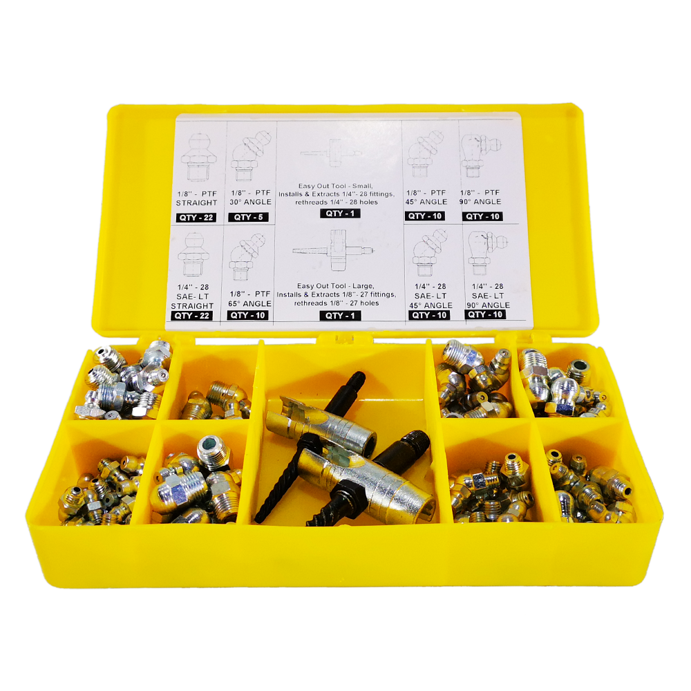 Kit Lubrificação com Mix de Pinos Graxeiros Lubmix MIX-12101 com 101 Peças