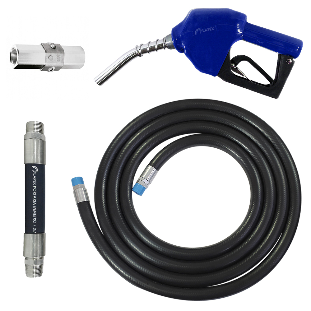 Conjunto para Abastecimento Lubmix MIXCA2P-AZ com Mangote Válvula Breakaway Mangueira e Bico Automático