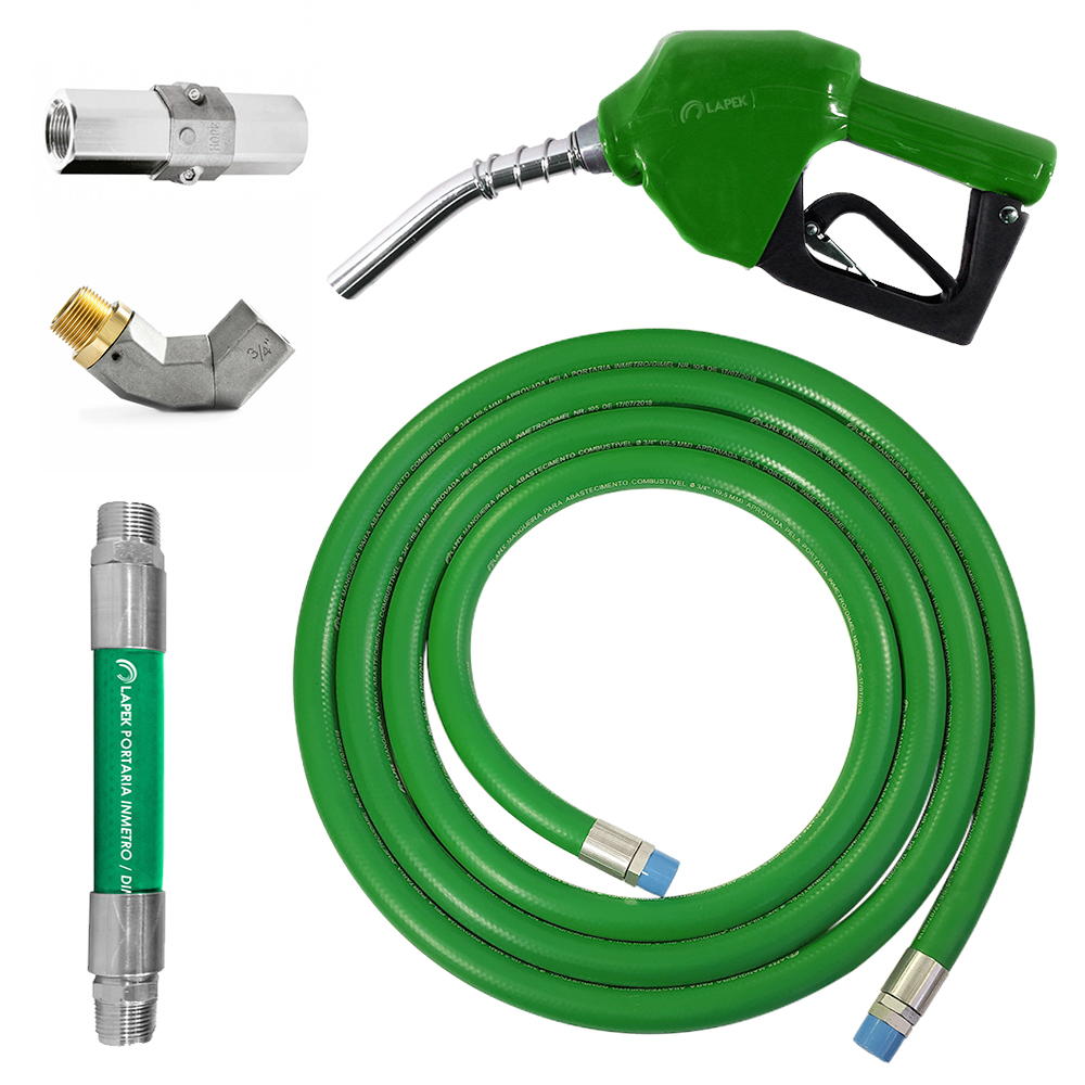 Conjunto para Abastecimento Lubmix MIX-CA3C-VD com Mangote Válvula Breakaway Mangueira Junta Giratória e Bico Automático