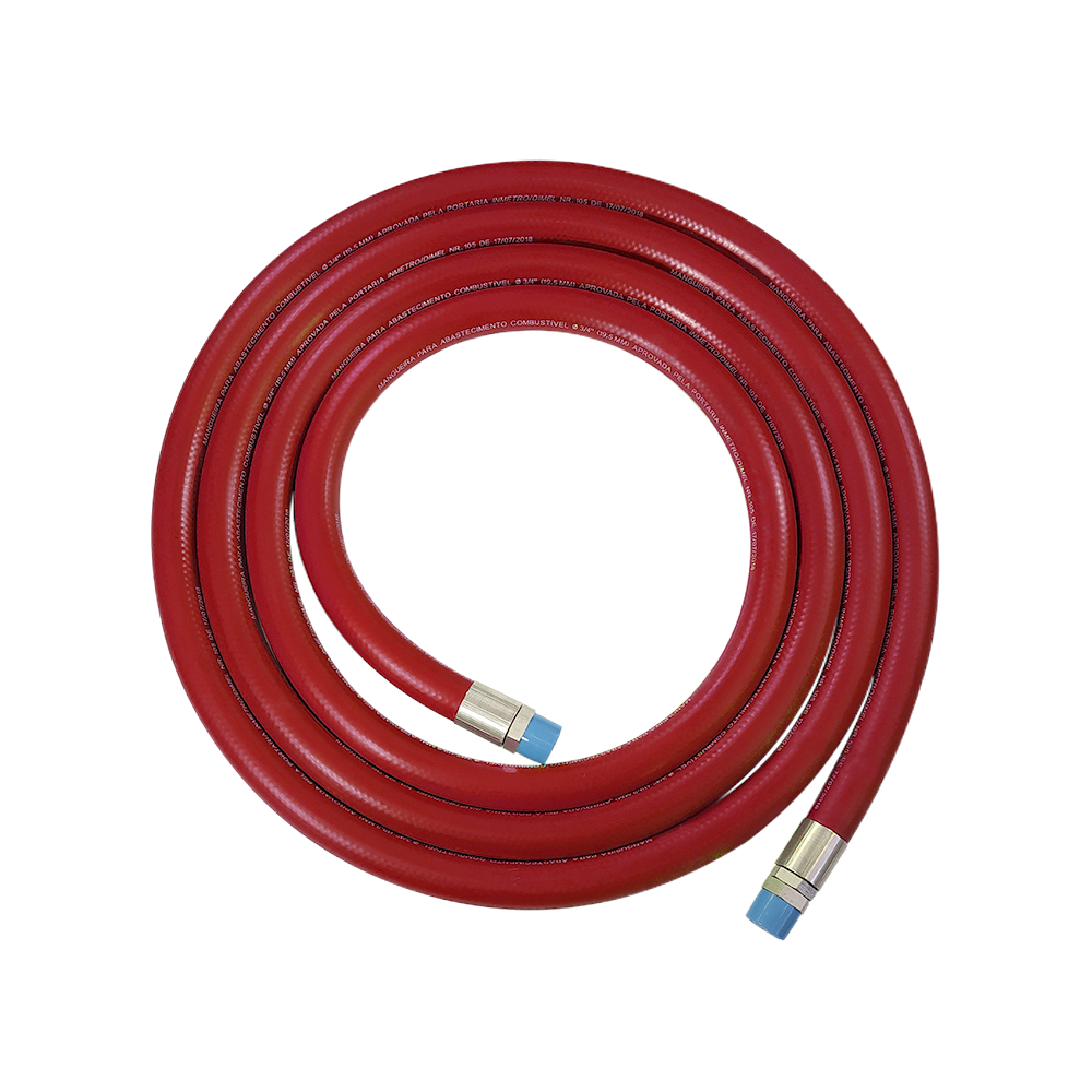Mangueira para Abastecimento de Combustível Lubmix 3/4" x 10m com Terminais de Alumínio – Modelo MIX-M34AVM10