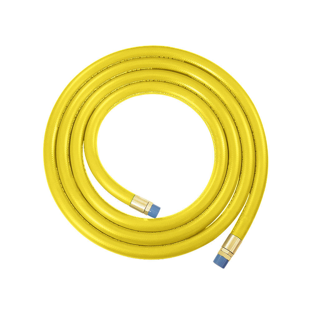 Mangueira para Abastecimento de Combustível Lubmix 3/4" x 10m com Terminais de Latão – Modelo MIX-M34LAM10
