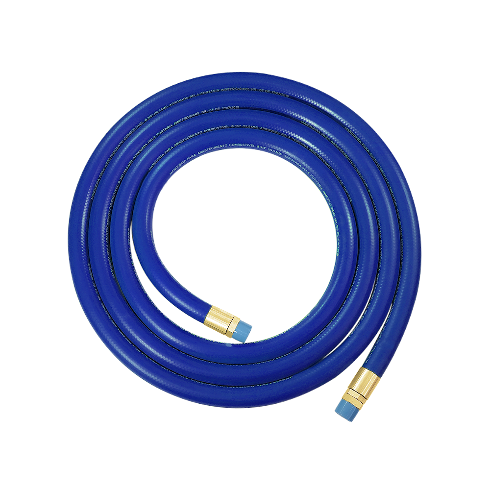 Mangueira para Abastecimento de Combustível Lubmix 3/4" x 10m com Terminais de Latão – Modelo MIX-M34LA10