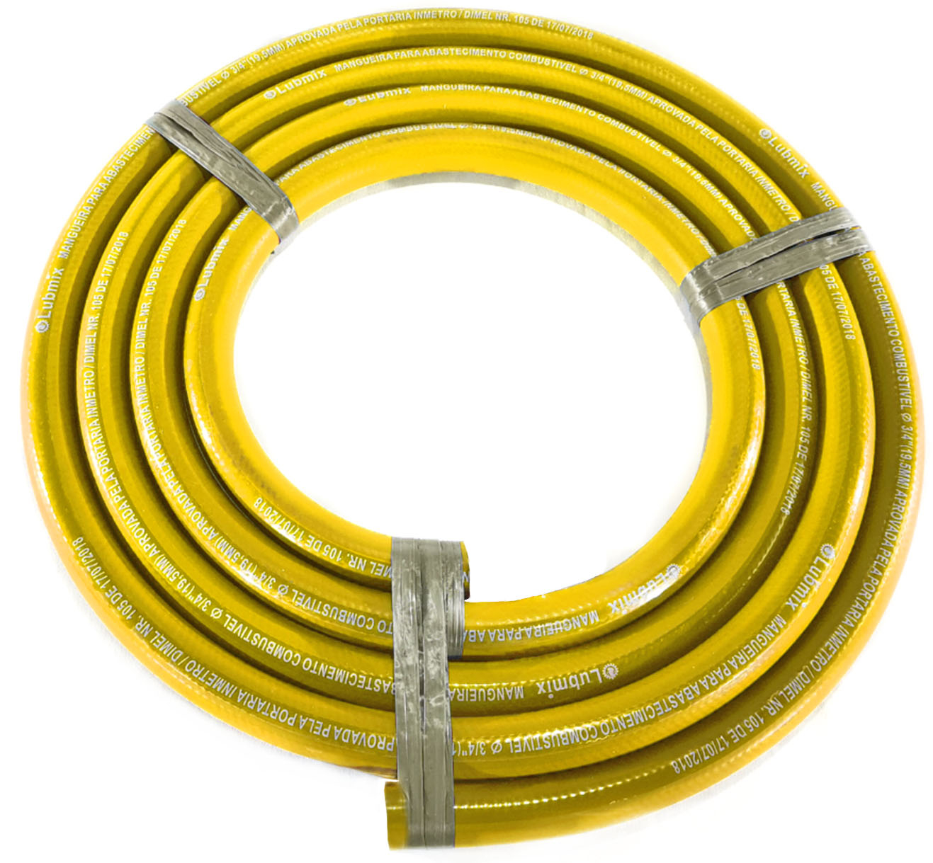 Mangueira para Abastecimento de Combustível 3/4" em Rolo Amarela Lubmix MIX-M34-R2AM – Alta Resistência