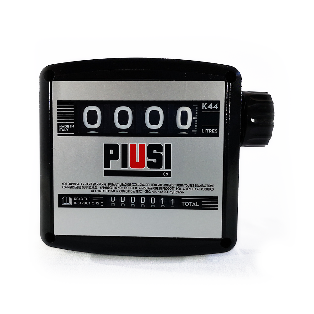 Medidor mecânico para diesel de 4 dígitos 120LPM Ø 1 polegada BSP Piusi MIX-2100P-4D