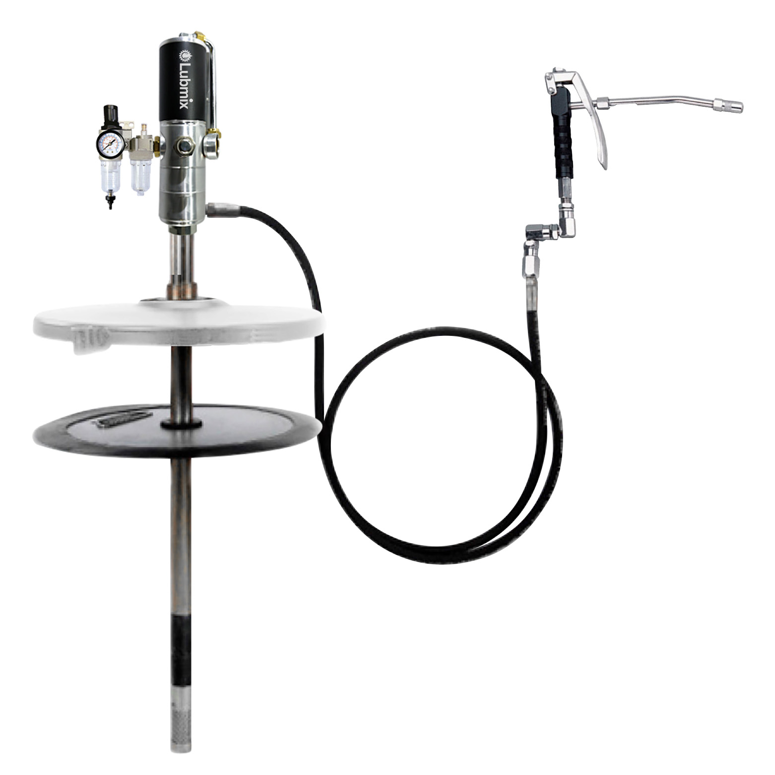 Propulsora Pneumática Para Graxa Lubmix MIX-12GP3K Adaptável para Tambor de 200 Kg 1,60 Kg/min