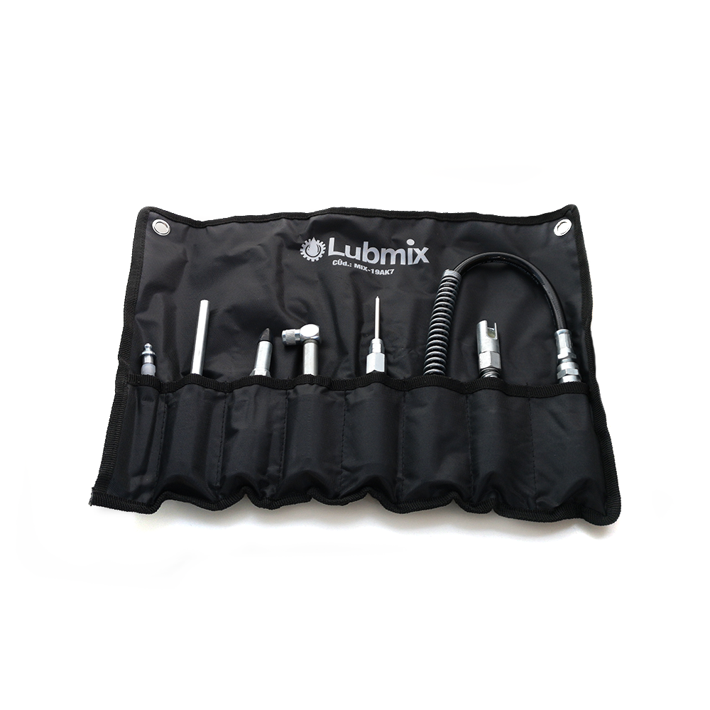 Kit Profissional de Lubrificantes com 7 Peças para Graxa Lubmix MIX-19AK7