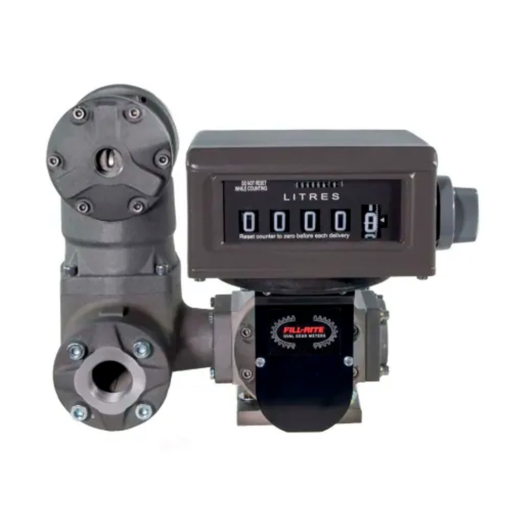 Medidor Mecânico Registrador de Alta Vazão 567 L/min Fill-Rite com 5 Dígitos, Entrada e Saída de 2" – MIX-50082