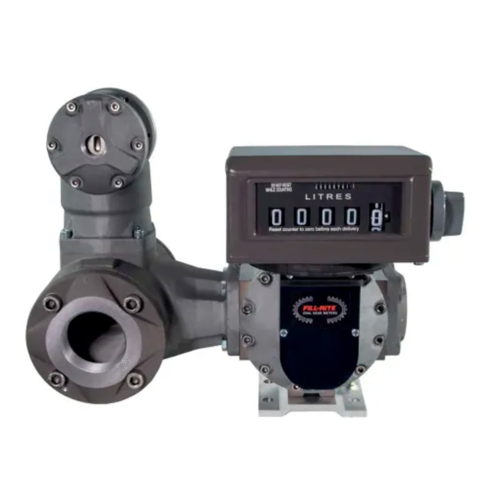 Medidor Mecânico Registrador de Alta Vazão 1135 L/min Fill-Rite com 5 Dígitos, Entrada e Saída de 3" – MIX-50083