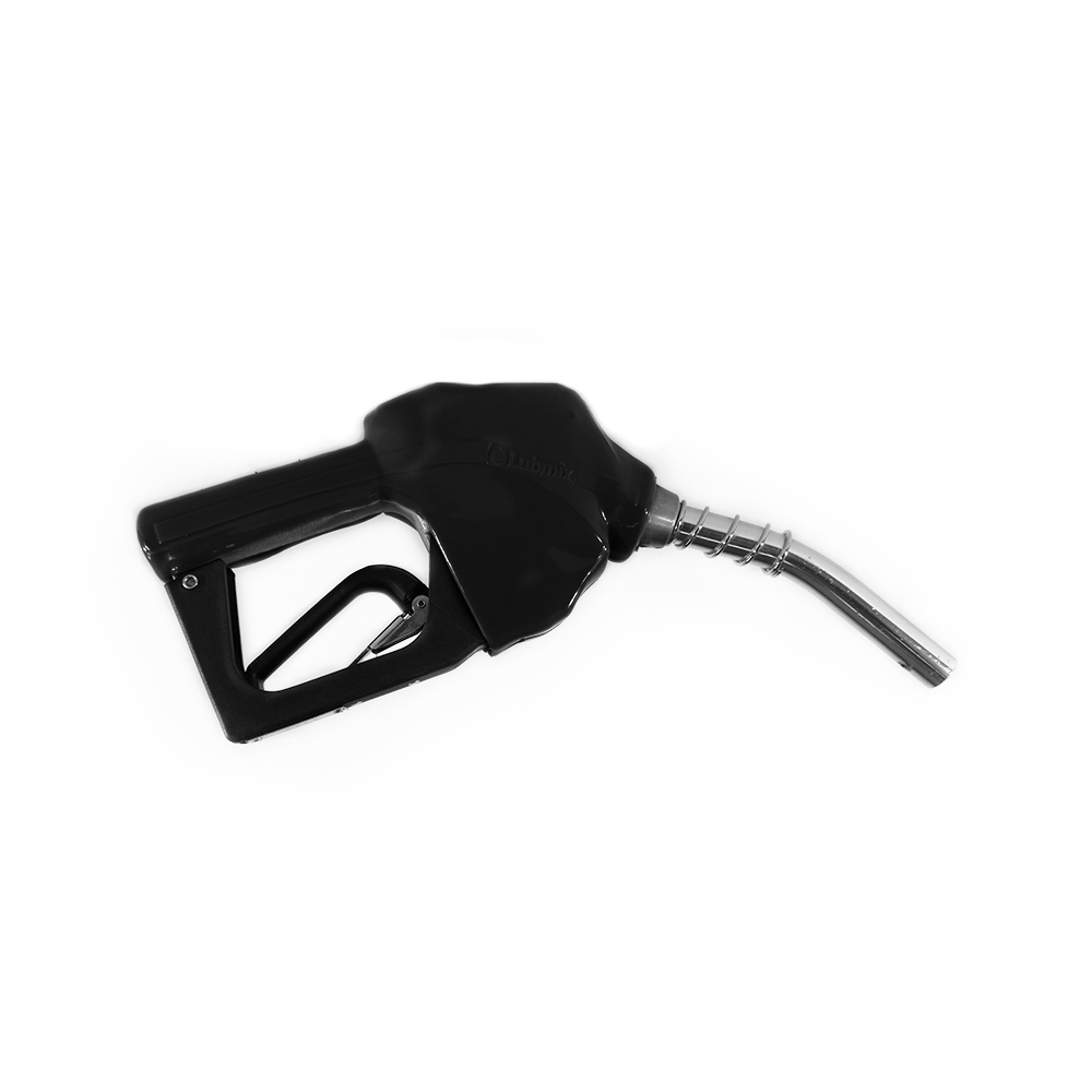 Bico Automático para Abastecimento de Combustíveis Lubmix MIX-BI12-PT Preto Entrada 3/4", Ponteira 1/2", Vazão 75 L/min, Acionamento por Pressão para Diesel, Gasolina e Etanol