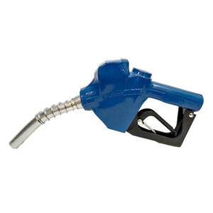 Bico Automático para Abastecimento de Combustíveis Lubmix MIX-BI12B-AZ Azul Entrada 3/4", Ponteira 1/2", Vazão 75 L/min, Acionamento por Pressão para Diesel, Gasolina e Etanol