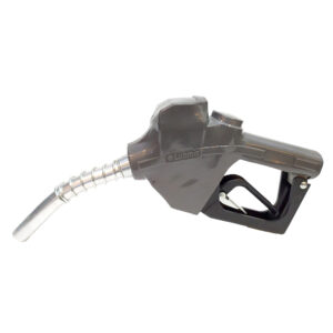 Bico Automático para Abastecimento de Combustíveis Lubmix MIX-BI12B-CZ Cinza Entrada 3/4", Ponteira 1/2", Vazão 75 L/min, Acionamento por Pressão para Diesel, Gasolina e Etanol